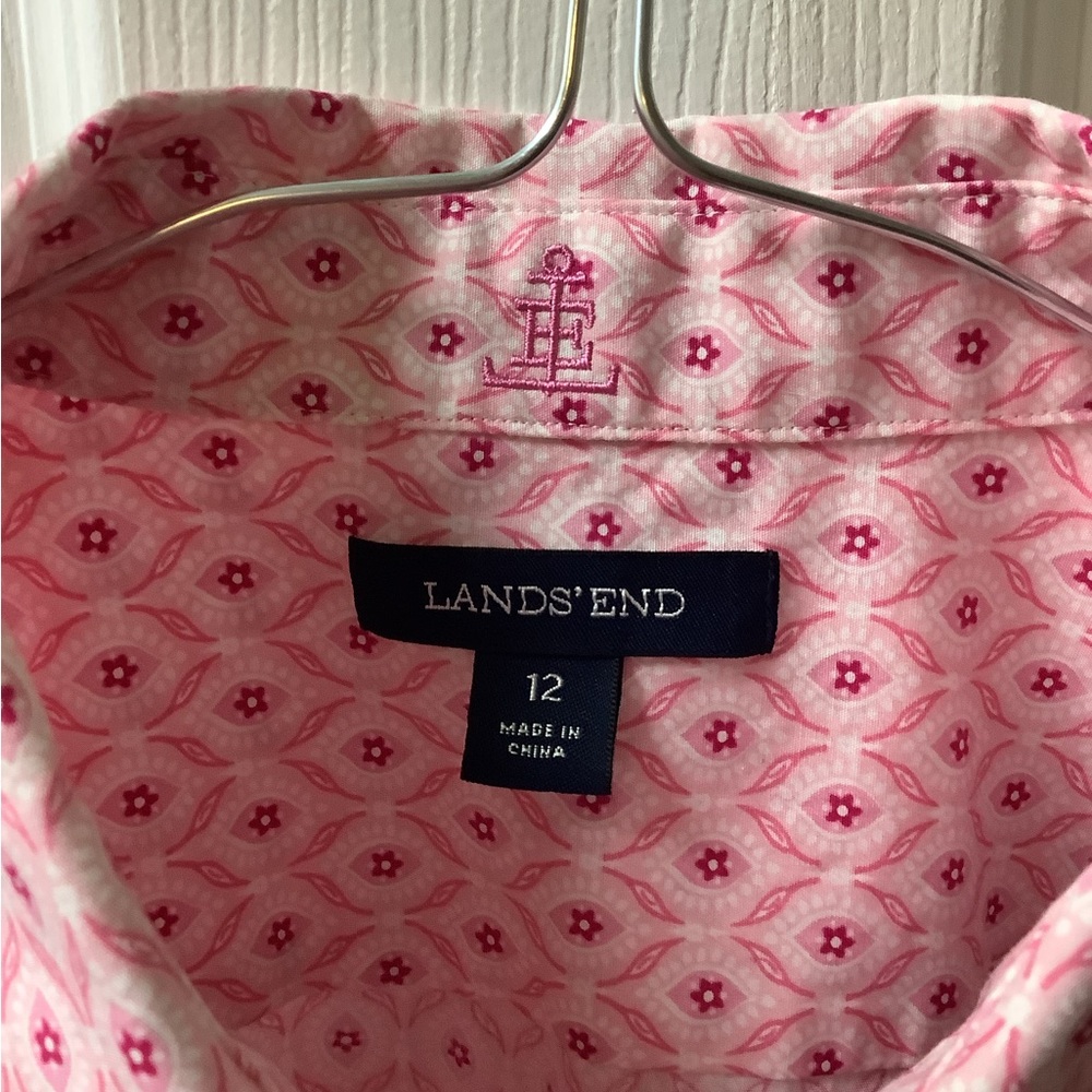 Lands End Ladies button down shirt,Size12
